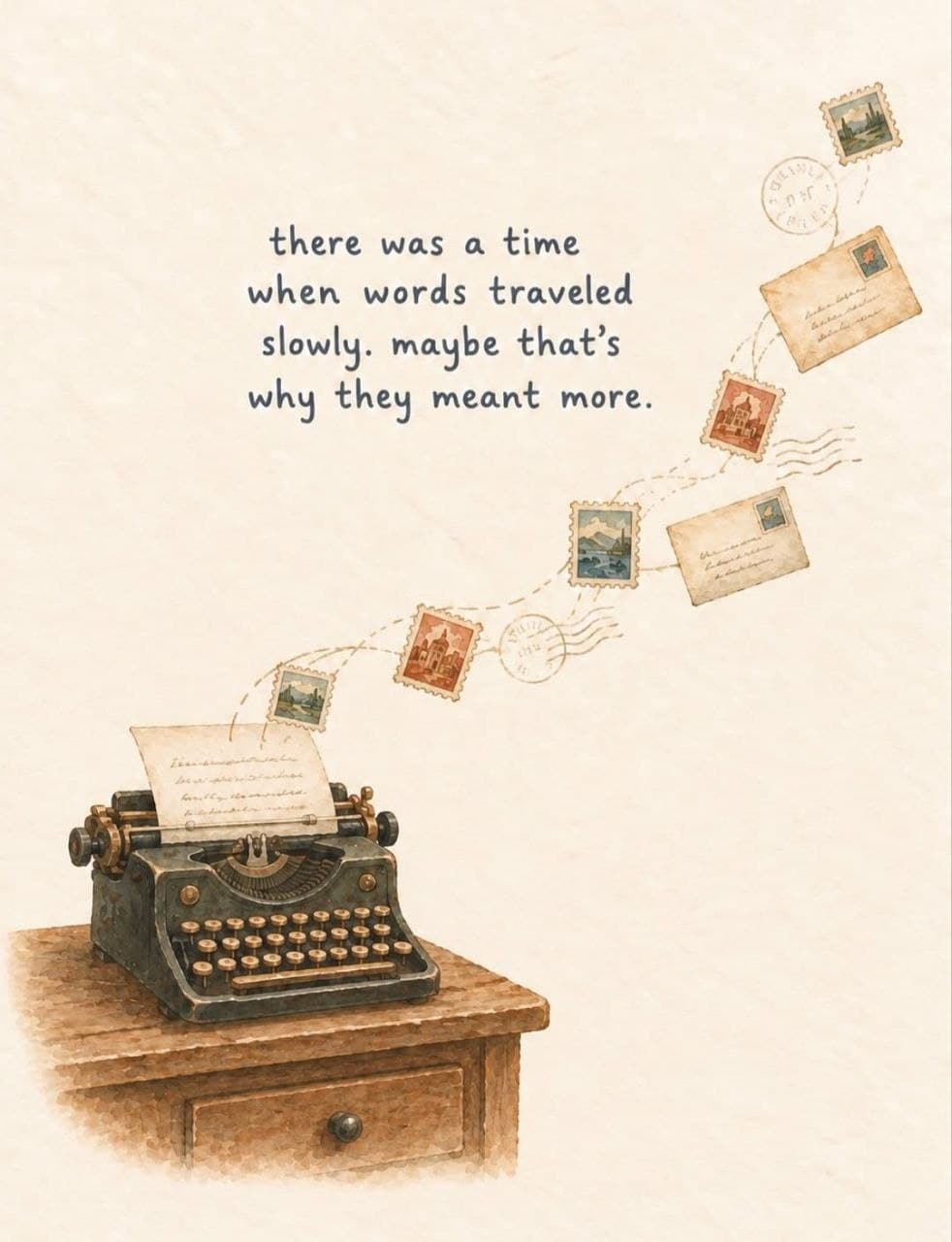 there was a time when words traveled slowly, maybe that's why they meant more - было время, когда...